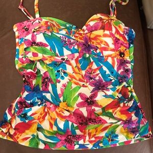 Chaps Multicolor Floral Swimwear